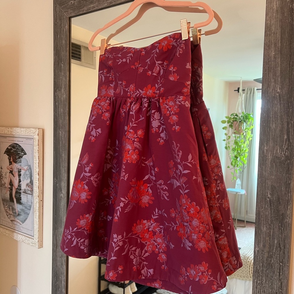 FP Corset Strapless Floral Dress